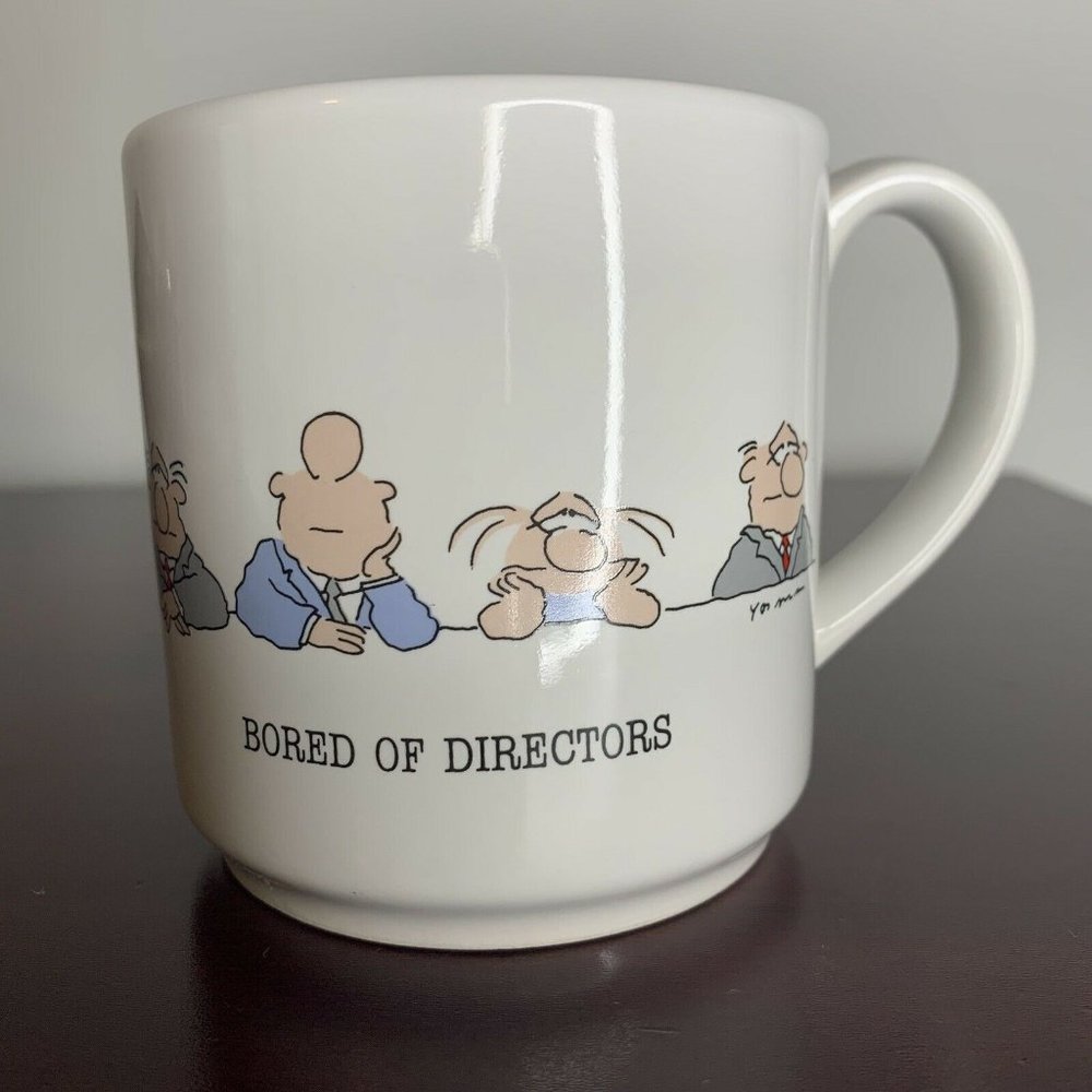 Anna B. Mugs BORED OF DIRECTORS Vintage Coffee cup